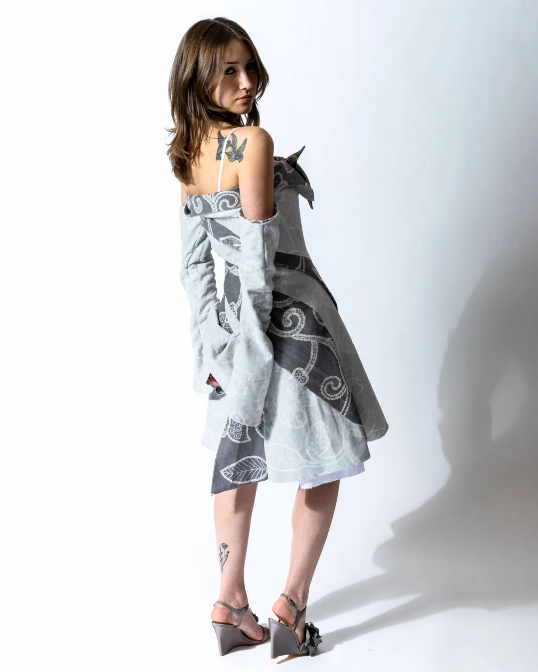 Curtain Dress three quarter back